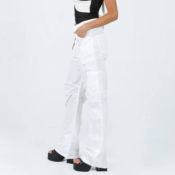 Lioness Miami Vice Swish Pant Street Style Cargo Pant - Ghost White - Picture 8 of 13
